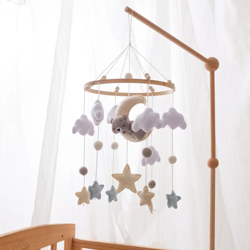 Baby Mobile Handmade Noliboobaby - Bear on the Moon