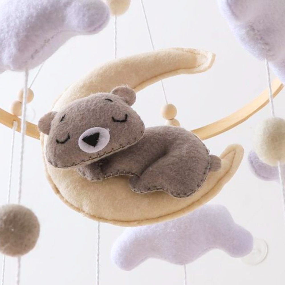 Baby Mobile Handmade Noliboobaby - Bear on the Moon