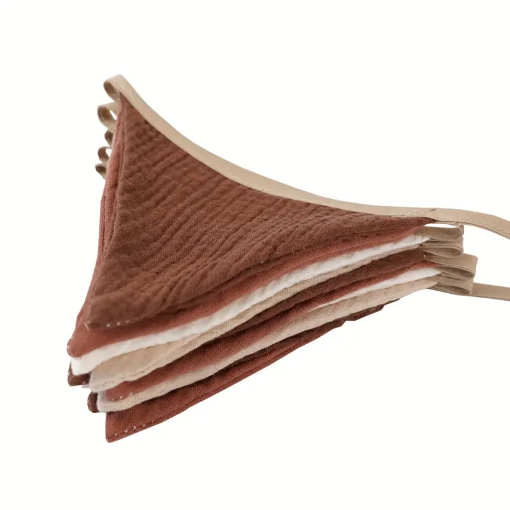 Pennant Garland – Decorative Bunting for Baby’s Room Brown