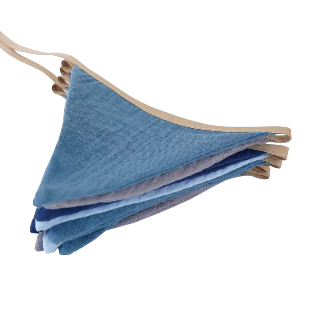 Pennant Garland – Decorative Bunting for Baby’s Room Navy Blue