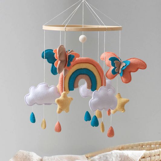 Baby Mobile Noliboobaby Handmade - Rainbow Butterflies