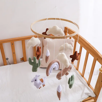 Baby Mobile Noliboobaby Handmade - Alpaca in Desert