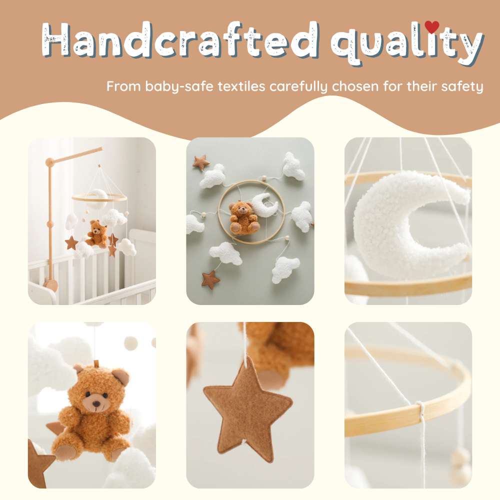 Baby Mobile Handmade Noliboobaby - Brown Bear