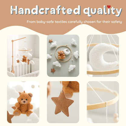 Baby Mobile Handmade Noliboobaby - Brown Bear