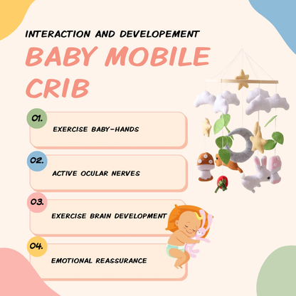 Baby Mobile Handmade Noliboobaby - Bunnies and the Magic Forest