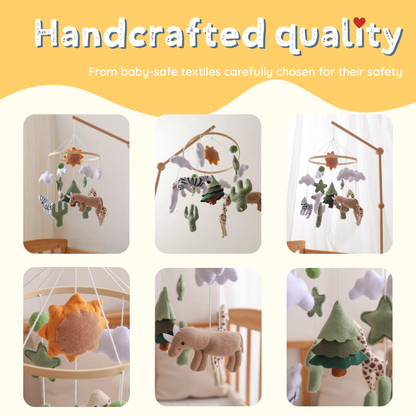 Baby Mobile Handmade Noliboobaby - Heart of the Savanna
