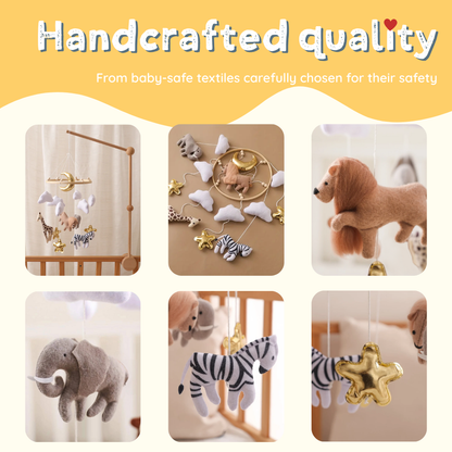 Baby Mobile Noliboobaby Handmade - Lion in Savannah