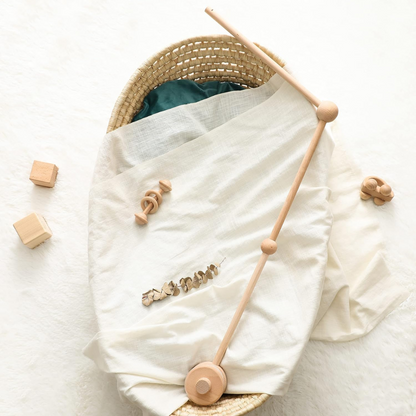 Crib mobile arm made from beech wood
