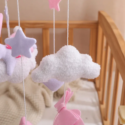Baby Mobile Noliboobaby Handmade - Pink Bunny in the Cloud